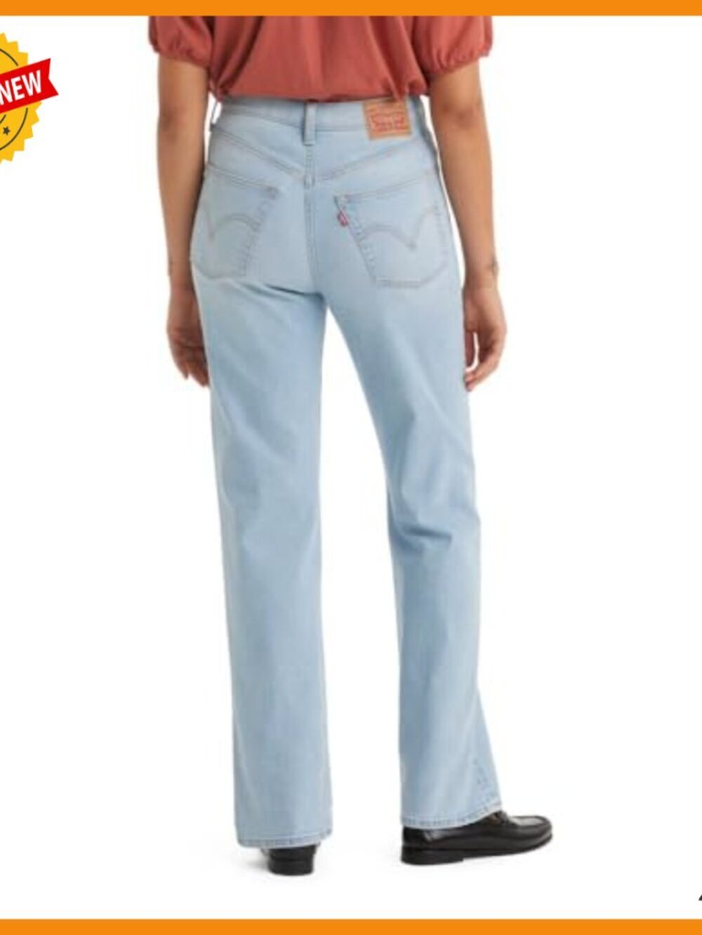 High Rise Straight Leg Full Length Jeans Slim Fit 32 Inseam - Picture 2 of 3